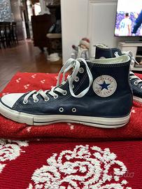 Converse All Star Blu Pellle