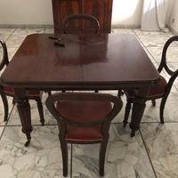 Tavolo in mogano rettangolare stile vittoriano