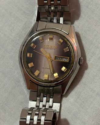 citizen automatic  quadrante marrone sfumato 