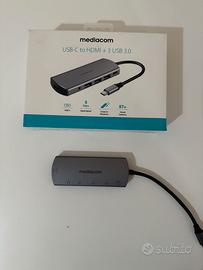 MEDIACOM USB-C to HDMI  + 3 USB 3.0