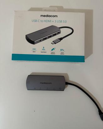 MEDIACOM USB-C to HDMI  + 3 USB 3.0