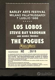 Ray Vaughan e The Pogues Biglietto Concerto 1988