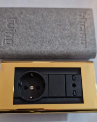 Kit placca 4724OR supporto 4744 shuko e bipasso 45