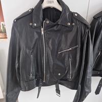 giubbotto chiodo vera pelle