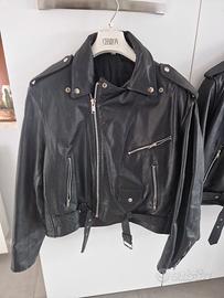 giubbotto chiodo vera pelle