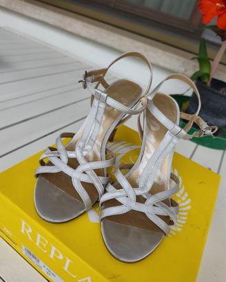 Sandali donna argento 37
