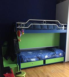 Letto a soppalco scorrevole