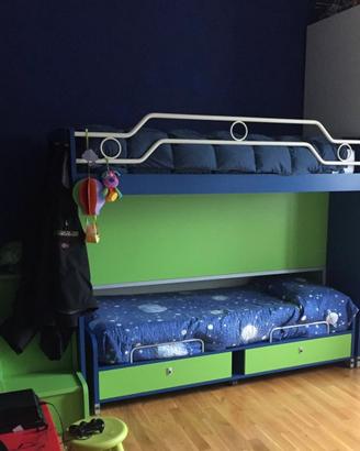 Letto a soppalco scorrevole