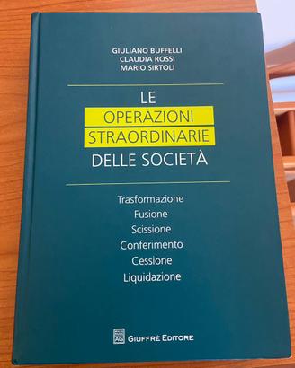 “Le operazioni straordinarie delle societa”