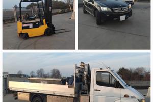 Vendita blocco unico: auto, muletto e furgone