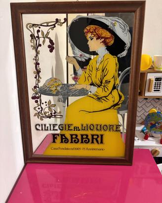 Specchio pubblicitario vintage Fabbri