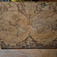 stampa su legno mappamondo 