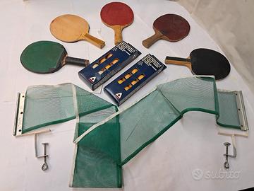 rete racchette palline ping pong vecchie