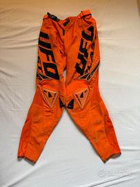 Pantaloni motocross UFO Plast arancio fluo taglia
