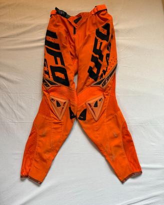 Pantaloni motocross UFO Plast arancio fluo taglia