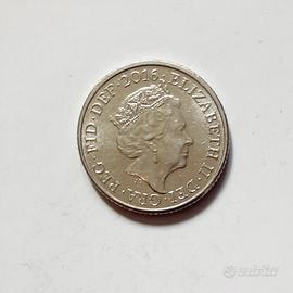 Due monete 10 Ten pence 2016 Queen Elizabeth II