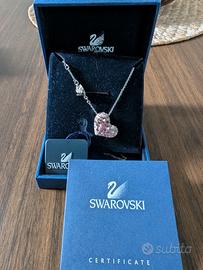 collana Swarovski cuore rosa