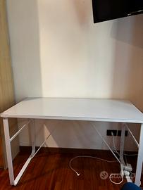 Scrivania Bianca in Vetro Temperato