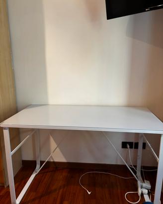 Scrivania Bianca in Vetro Temperato