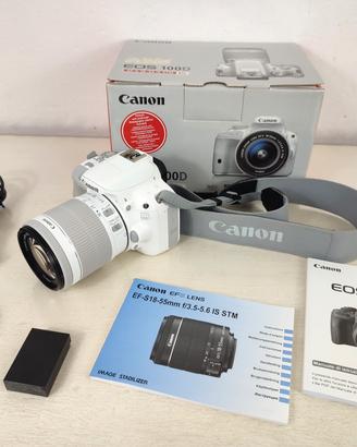 Reflex Canon 100D FULL HD Bianca Rarissima Ottime