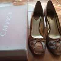 scarpe con tacchi alti cafè noir n.40 con strass 