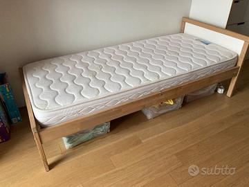 IKEA SNIGLAR lettino 70×160 in faggio + materasso