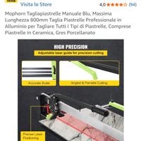 tagliapiastrelle manuale Vevor 800mm