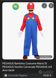 Costume Mario di Pegasus 4/5 anni