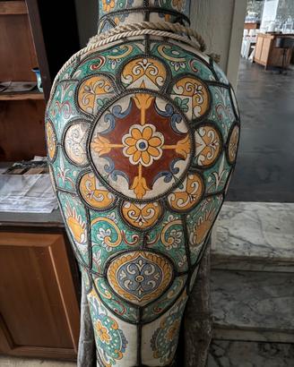Splendido Anfora Gigante in Ceramica Decorata a Mz