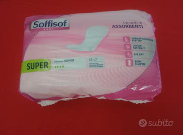 7 pacchi(105 pezzi) SOFFISOF LADY per incontinenza