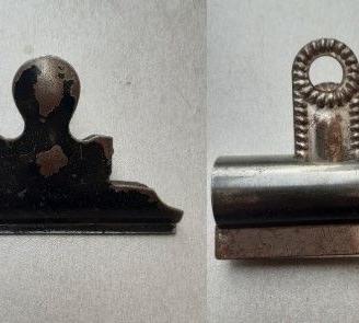 2 mollette fermacarte vintage