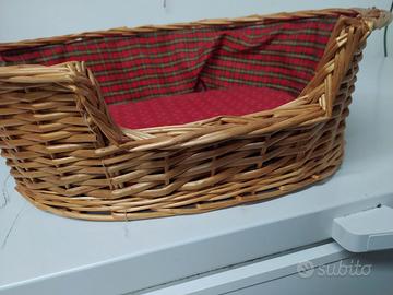 Cesta in vimini per gatti o piccoli cagnolini