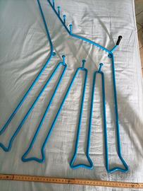 Giraffa appendiabiti a muro azzurro vintage ikea
