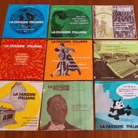 9 Vinili (1° stampa) 45 Giri-La Canzone Italiana