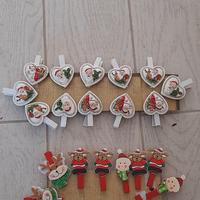 Mollette natalizie, 21 pezzi, nuove, rimanenze neg