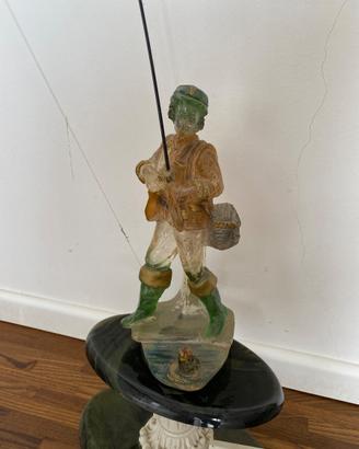 Trofeo pescatore vetro anni 80