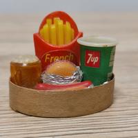 Calamita  vintage fast food – hamburger, patatine 