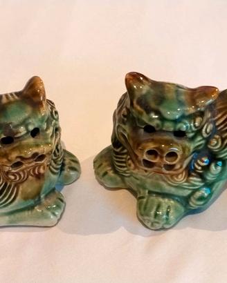 Sculture leoni  cani Foo anni 40