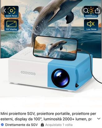 Stampante e proiettore portatile + endoscopio