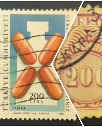 Lotto 2 Francobolli Turchia