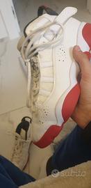 jordan 6 Rings bianca e rossa 