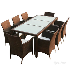 Tavolo Sedie da Giardino in polirattan