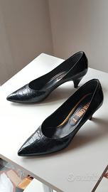 Scarpe donna decolte' cocco nero