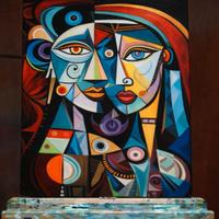 Quadro astratto olio su tela 60*50