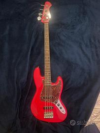 Basso Harley Benton rosso-come nuovo (Torino)