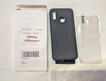 huawei p smart 2019 nera cover custodia pellicola