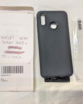 huawei p smart 2019 nera cover custodia pellicola