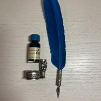 Penna calligrafica blu