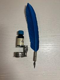 Penna calligrafica blu