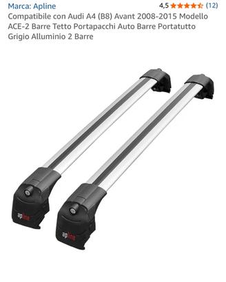 Barre tetto barre portatutto audi a4